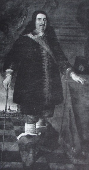 Albert van den Bergh links onder kasteel Boxmeer